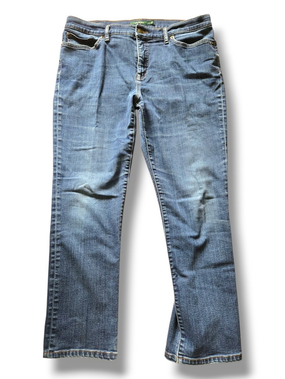 Lauren Ralph Lauren Modern Straight Jeans Women’s Blue Denim Stretch Classic Fit